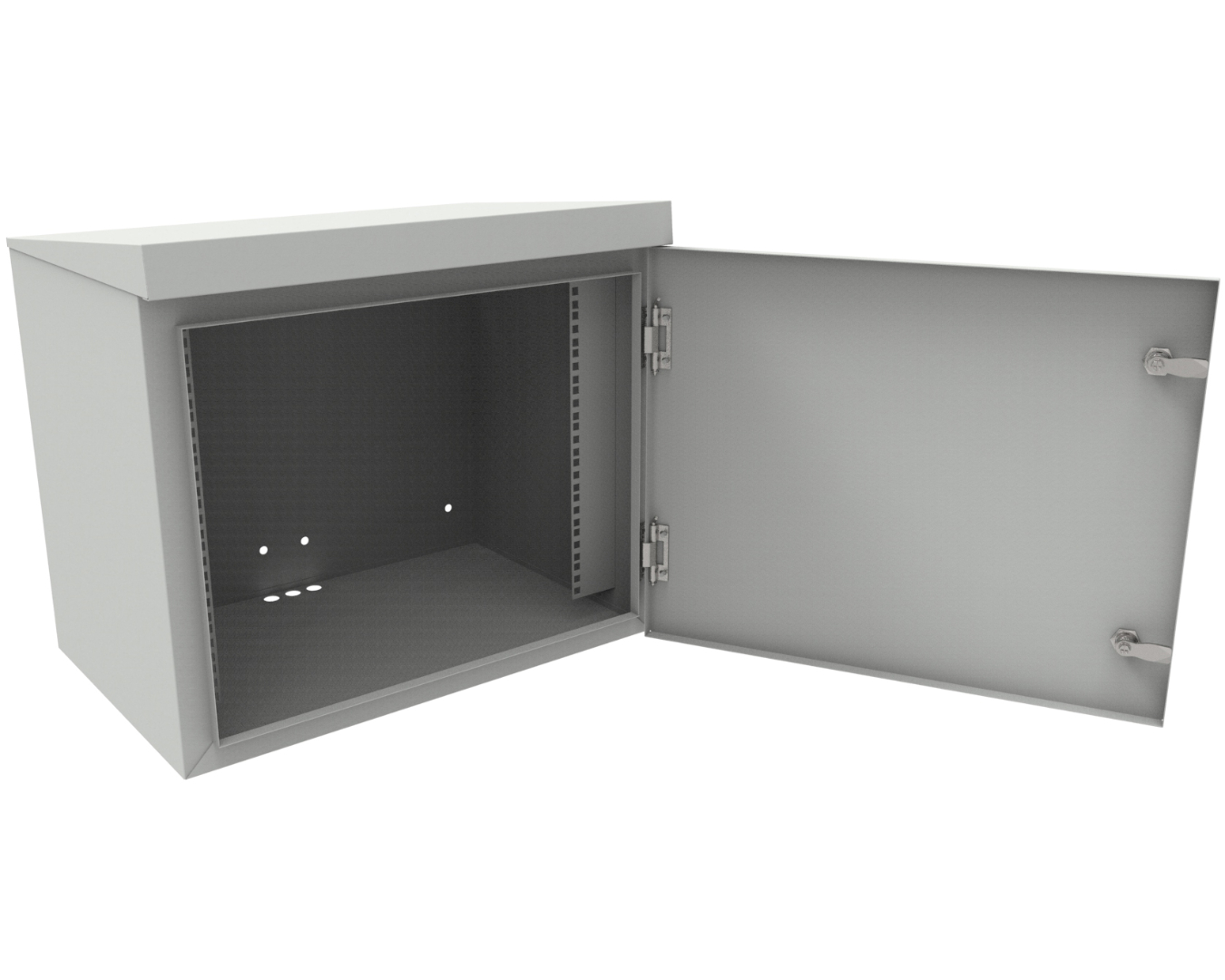Outdoor cabinets - hermetic mast cabinets: SZMH-590/520/430-P-19"-9U-S-R7035